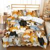 Boy/Girl Duvet Cover Set Home Textile Suit Gradient Cat Paw Print Bone Child Quilt Cover Bed Sets Animal Cat Comforter Cover New