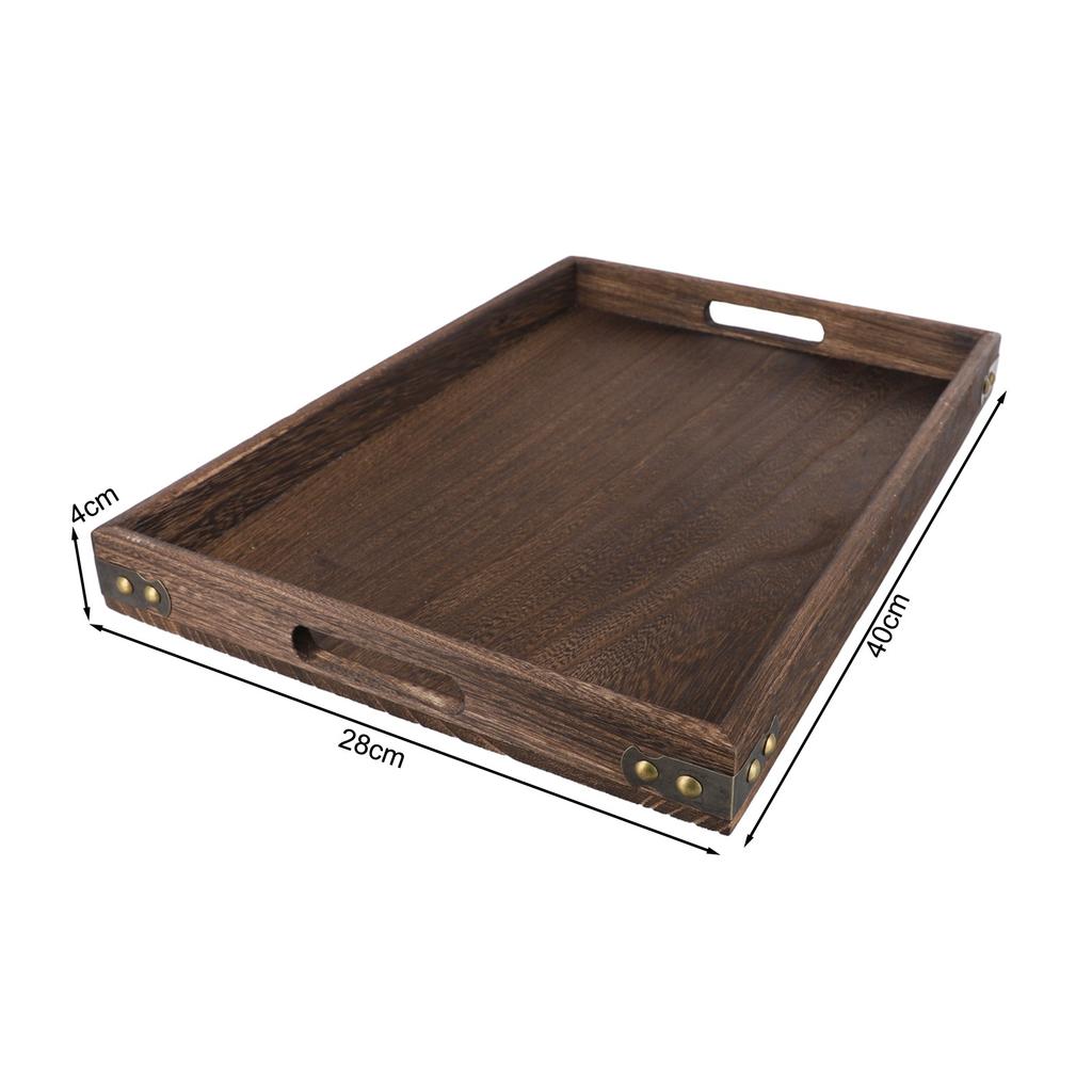 Decorative Wood Serving Tray for Ottoman Coffee Table Creative and Practical