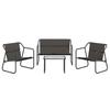VidaXL Salon de jardin avec coussins 4 pcs anthracite acier, ensemble de salon, ensemble de salon extérieur, ensemble de 3186934