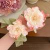 Atmosphere, Peony Flowers, Hair Hoop, Grab Clip, Female Back of Head, Shark Clip, Tie Hair, Rubber Band Headpiece