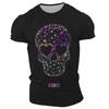Summer Classic Casual Retro Horror Skull 3d Printed Men's T-shirt O Neck Short Sleeve Oversized Loose Casual Hip Hop Street Top