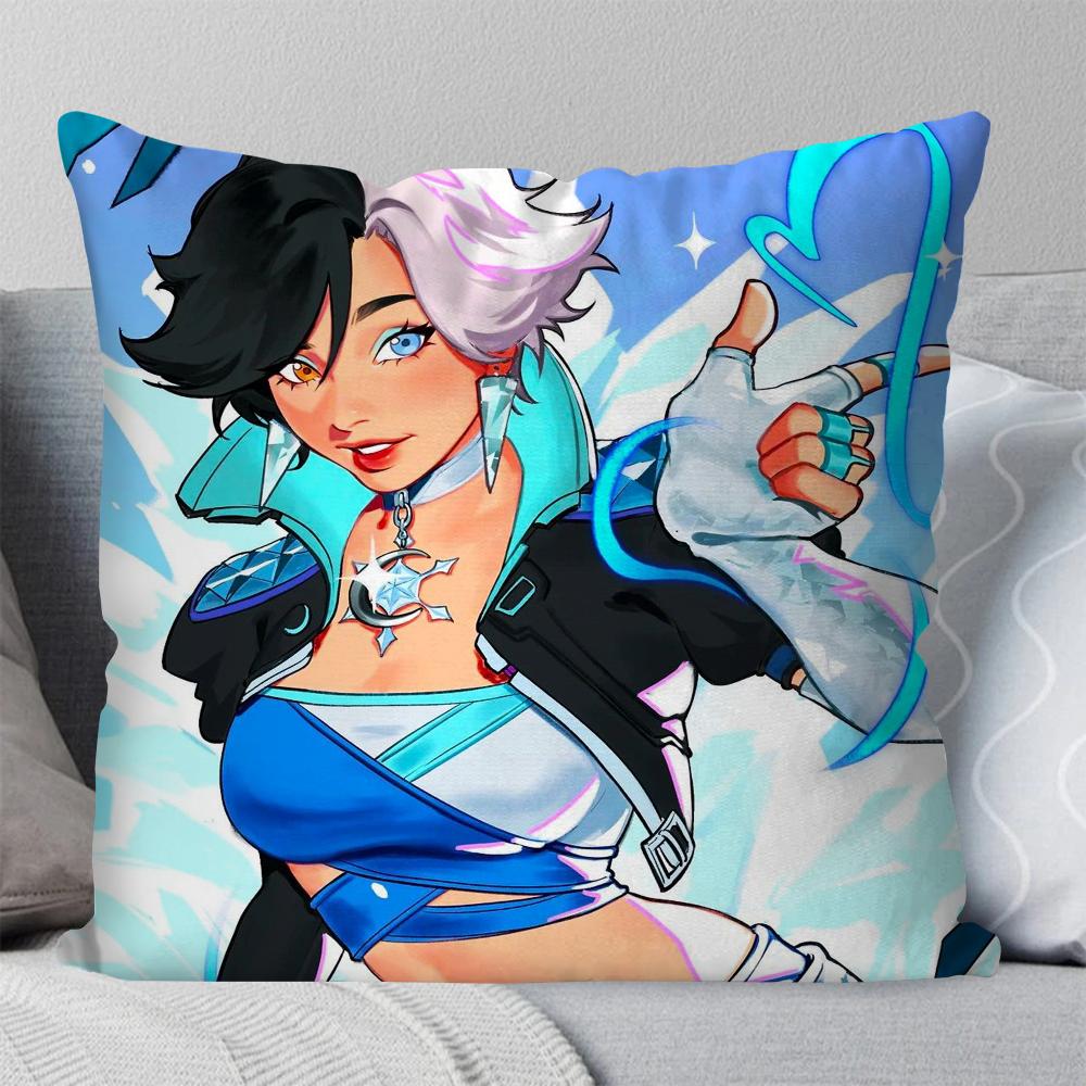 Luna S-Snow Game M-Marvel Rivals Pillow Case Square Pillow Bedroom Sofa Leisure Comfort CushionLiving Room Home Decoration 40X40
