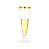 25pcs 150ml Disposable Cups Sparkling Champagne Bar Cups Plastic Champagne Flutes Clear Toasting Glasses for Weddings Party