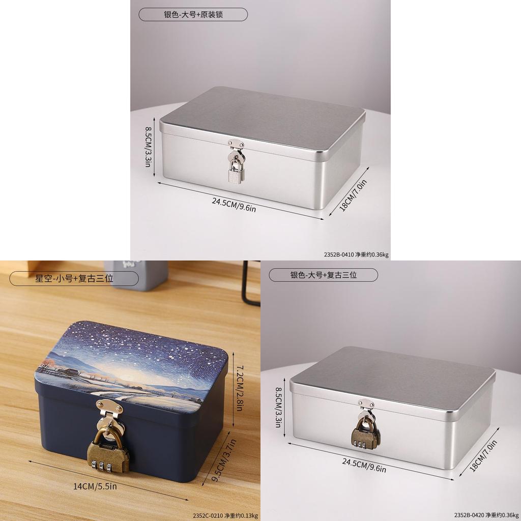 Minimalist Storage Box With Lock For Jewelry Cosmetics And Small Items