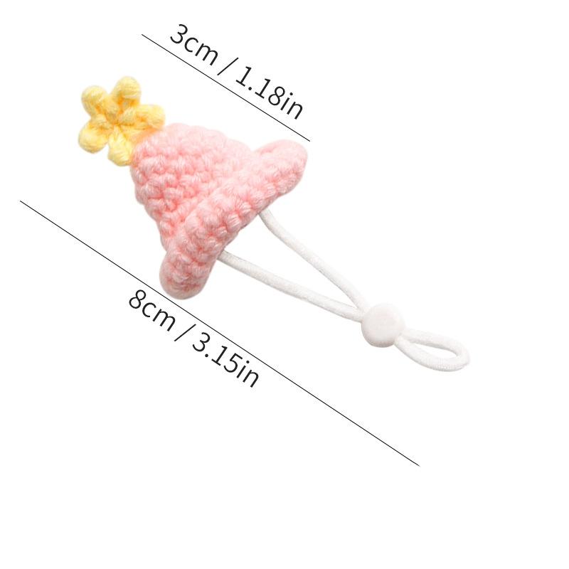 Cute Handmade Knitted Hat Pet Hat Tiny Hamster Parrot Chipmunk Guinea Pig Hat Small Animal Adjustable Hat Decoration Accessories
