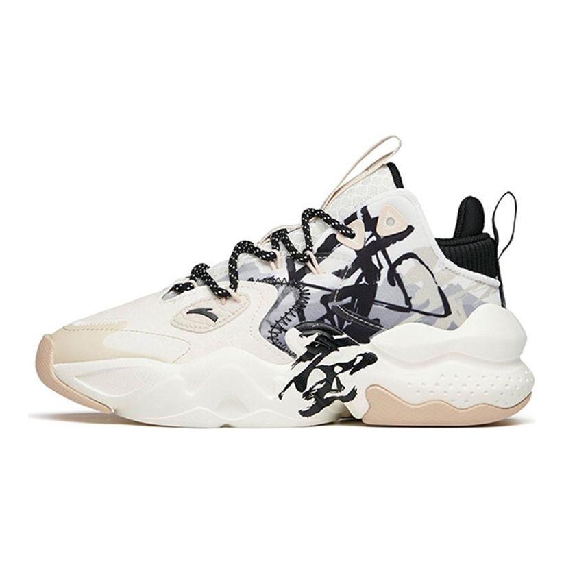 Anta Badass Life Series Weifeng 2 Non-Slip Wear-Resistant Low-Top Dad Shoes Women Sneakers White Black Gray 122148080-5