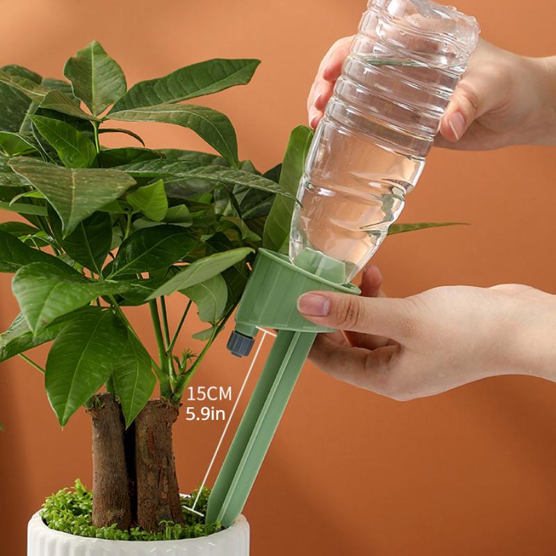 4pcs/set Updated Design Self Watering Spikes, Auto Plant Watering Devices with Adjustable Drip Valve