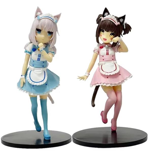 Νέα Φιγούρα Anime Nekopara 18cm Chocola Και Vanilla Χαριτωμένη Βάση Μοντέλο Κινουμένων Σχεδίων Παιχνίδια Δώρα Συλλογή Διακοσμητικά Στολίδια Pvc