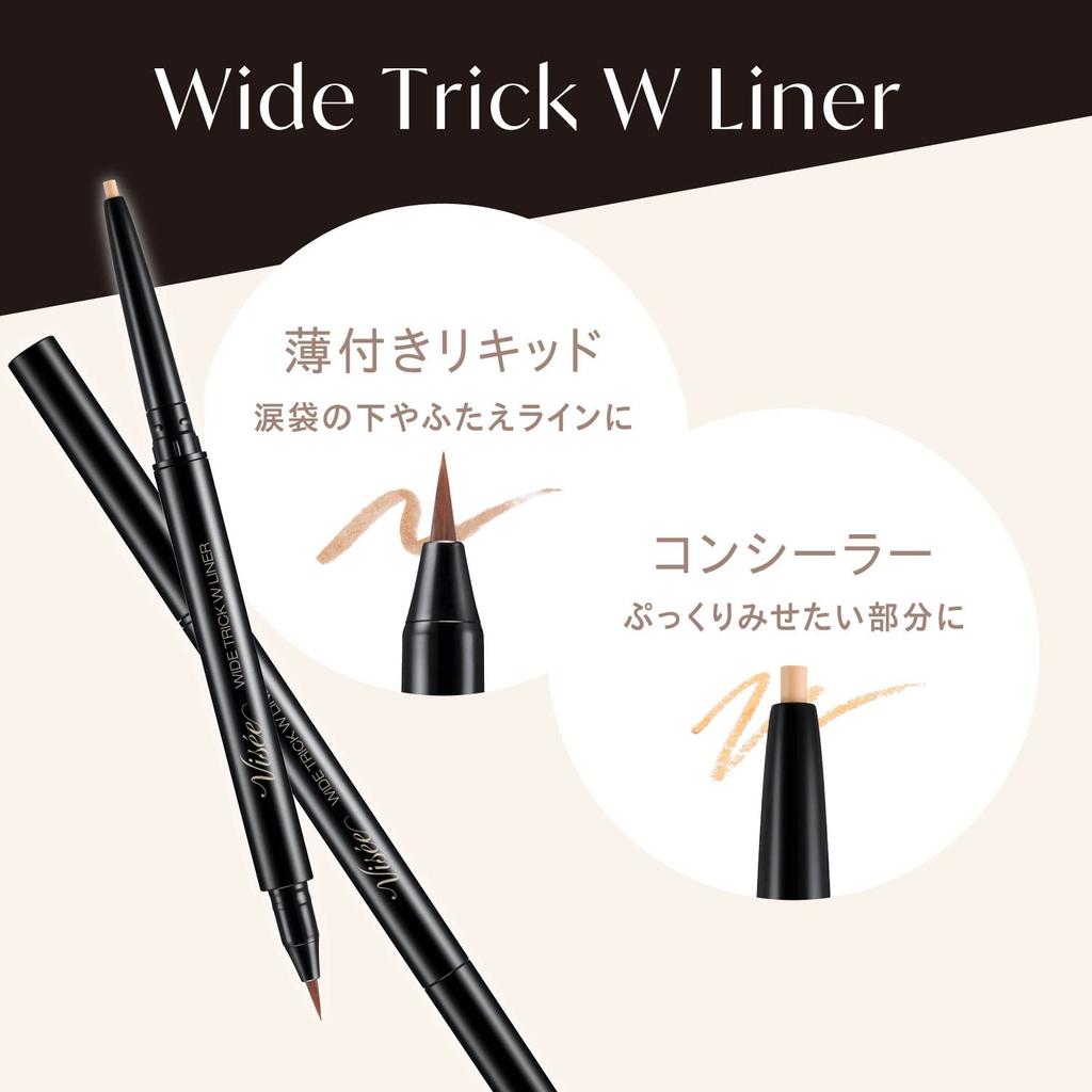 Visee Wide Trick Double Liner 01 Nuance Brown Beige Doppellid und für einen 3D-Look & 0,4g, 2-in-1 Liner, Unter-Augen-Liner, Unter-Augen-Concealer,