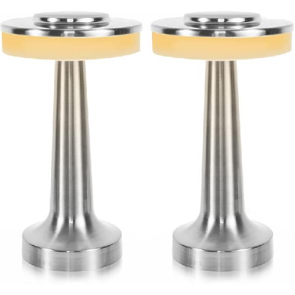 Cordless Table Lamp, Portable LED Desk Lamp, Table Sensor Control Beside Lamps, Kids Night Light with Stepless Dimming & Charging Completed Tip Light