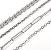 Chaîne Cœur en Acier Inoxydable de 0,5/1 Mètre Chaîne Cubaine Chaîne Punk de Base pour la Fabrication de Colliers Bracelets Bijoux Accessoires
