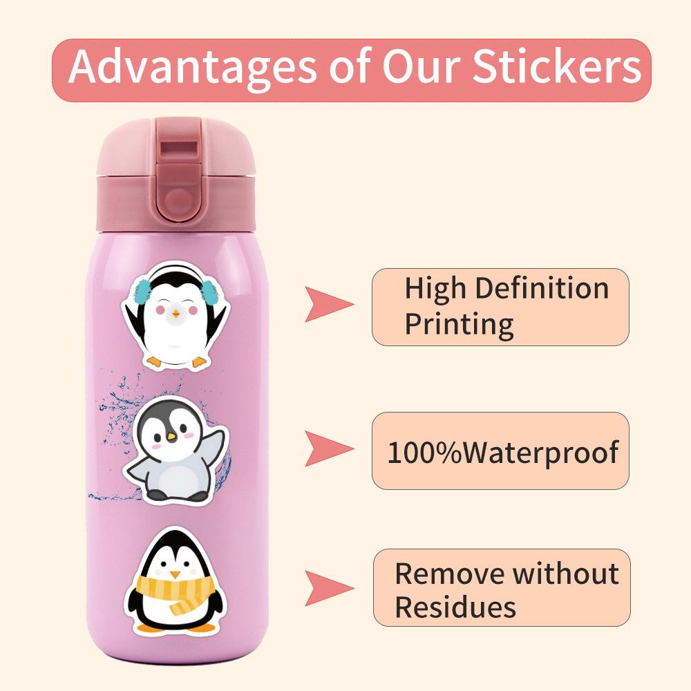 60 New Styles of Cute Penguin Animal Graffiti Stickers Notebook Suitcase Decorative Waterproof Stickers