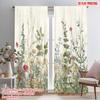 2pcs,2D Plane Printing Popular Curtains Wildflower Garden Versatile Polyester Fabric (without Rod) Outdoor Decorations for