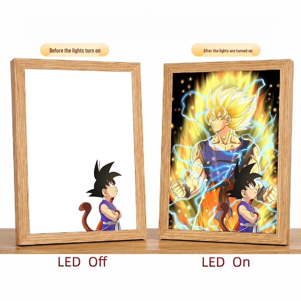 Veilleuse LED Dragon Ball: Cadre Photo Créatif Vegeta