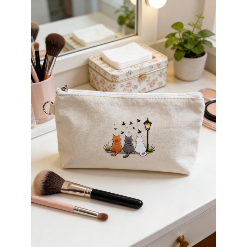 2026 New Cat Storage Bag, Stationery, Cosmetics, Daily Necessities Storage Bag, Portable Travel
