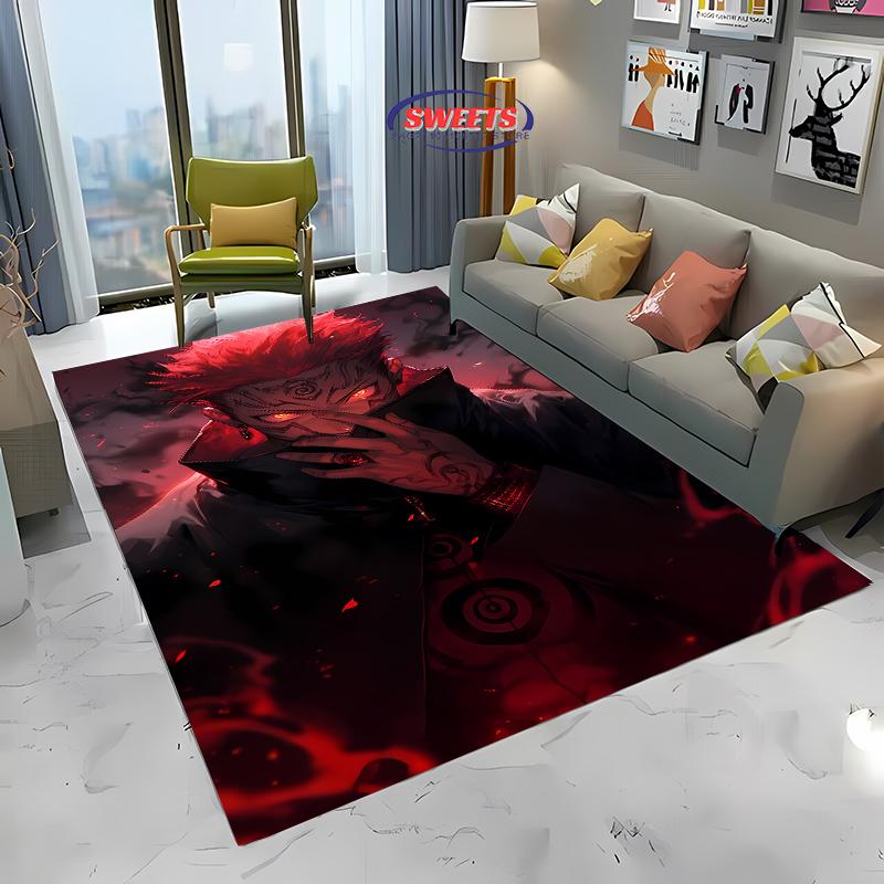 New To Sukuna Jujutsu Kaisen Carpet ! Beautify Space, Anti-slip Sound Insulation Living Room Bedroom Office Area Can Be Used Mat