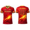 Kolumbien Flagge 3D Gedrucktes Trikot Herren Outdoor Sport Atmungsaktiv Kurzarm Fußball Trainingsshirt Unisex Lässiges V-Ausschnitt T-Shirt
