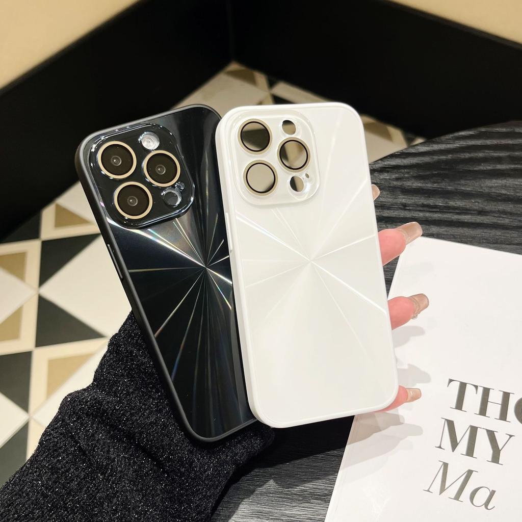 Niche solid color laser case for iPhone17Pro max mobile phone case Apple 16 new 15/14 sense 13PM