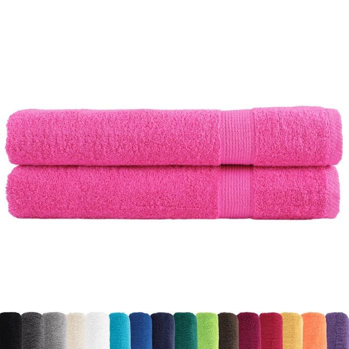 VidaXL Serviettes de Qualité Supérieure 2 pcs, Serviettes de Douche, Draps de Bain, Serviettes d'Invité de Salle de Bain, 137533