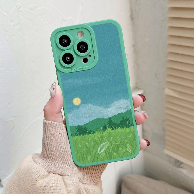 Field Flower Jungle Fresh Scenery Phone Case For iphone 14 11 12 13 Pro Max 7 8 Plus SE 2020 X XR XS Soft Silicone Cover Fundas