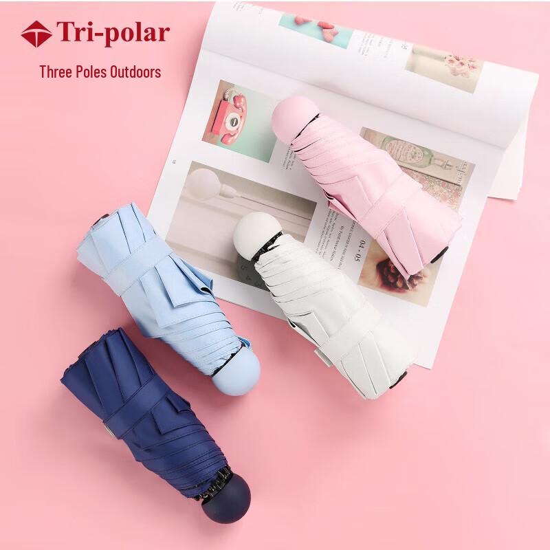 Tri-polar 8-Rib Five-Fold Outdoor Umbrella