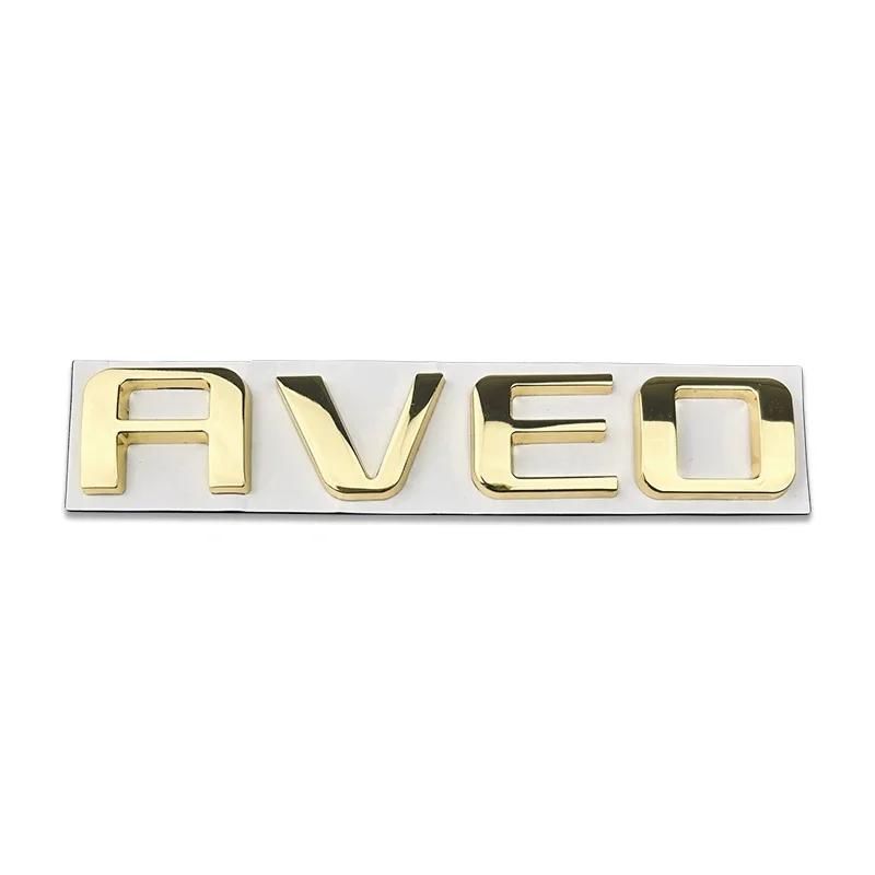 

12.3x2.2cm Metal for Chevrolet AVEO Car Rear Trunk Letter Emblem Sticker Auto Decoration Accessories Badge Decals Modified parts золотой