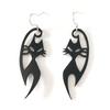 Yousheng 1 Pair Dangle Earrings Cat Shape Dress Up Jewelry Horrible Black Hook Earrings for Halloween