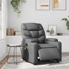 Electric Massage Chair Grey Synthetic Leather