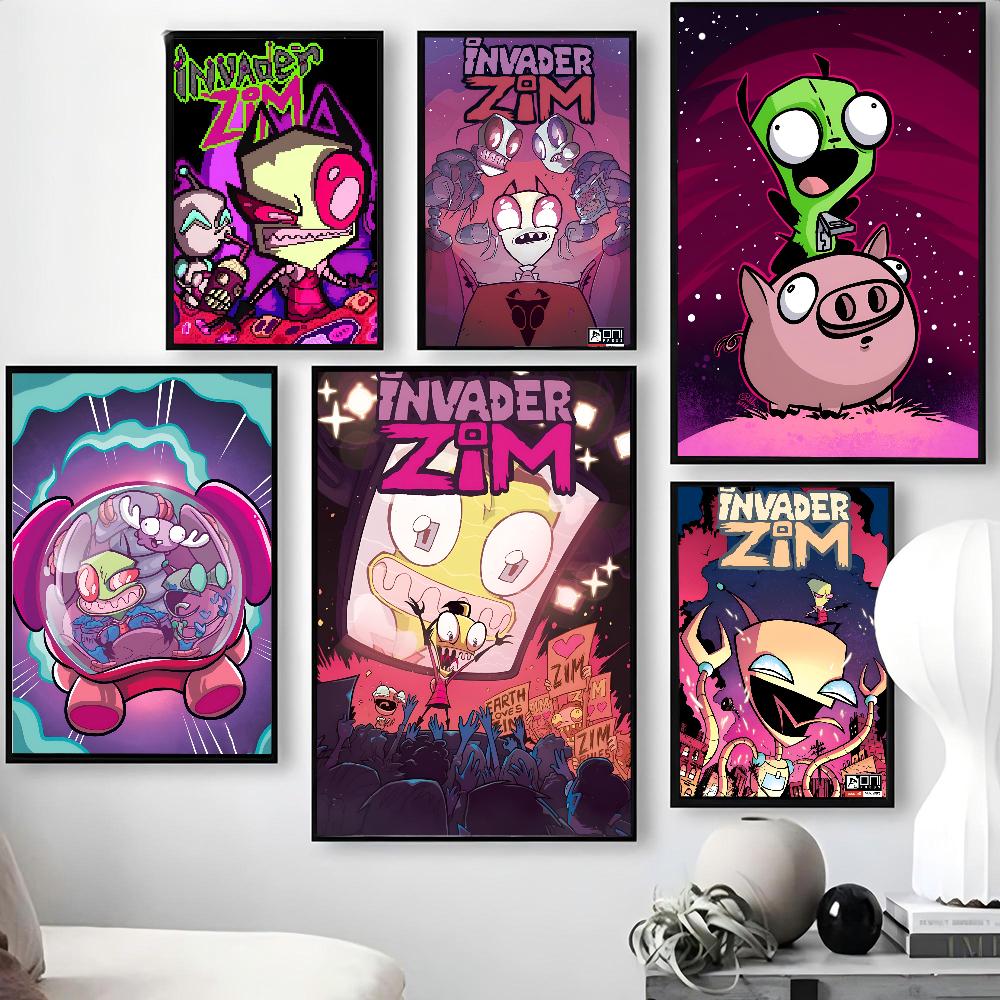 1PC I-Invader Zim Poster Poster Paper Print Home Living Room Bedroom Entrance Bar Cafe Art Painting Decoration