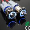 EARU 19mm Waterproof Stainless Steel DPDT Illuminated Metal Selector Switch 2/3 Position Push Button Switch Rotary Switch LED