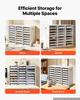Wood Literature Organizer 24 Compartments Office Mailboxes White, Countertop Literature Sorter for Files Documents Papers, with Adjustable Shelves,