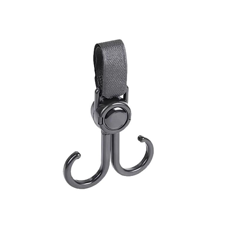 Universal Rotating Double Hook for Stroller - Durable Bag Holder