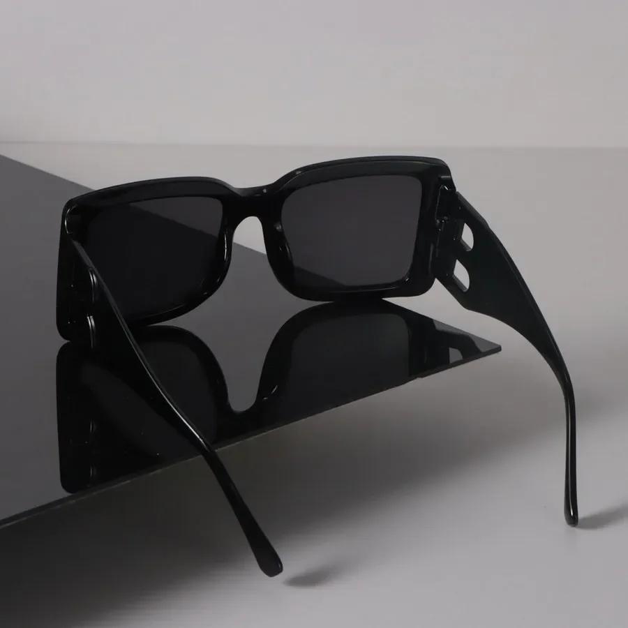 Luxusní čtvercové sluneční brýle Dámské Pánské Cool Značkové Designové Zrcadlové Sluneční Brýle Ženské Pánské Černé Barvy