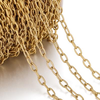 1m Edelstahl Kettenglied Kette Goldene Farbe O-Verschluss Kette für Schmuckherstellung DIY Gliederkette Armband Zubehör