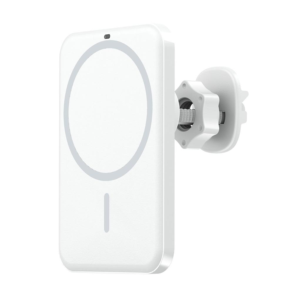 

Кріплення для автомобільного телефону Магнітний бездротовий зарядний пристрій Кронштейн для виходу повітря для мобільного телефону, сумісний із MagSafe White