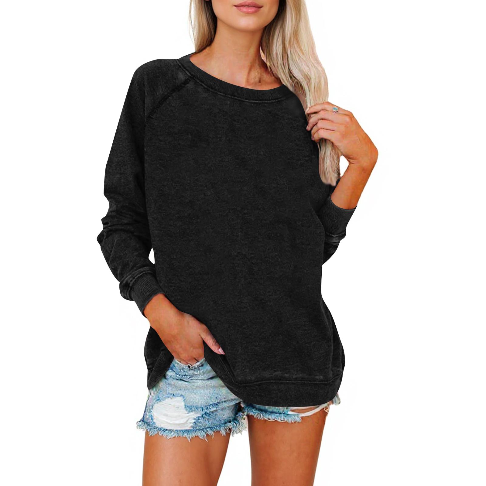 Women s -color Fashionable Round-neck Top M