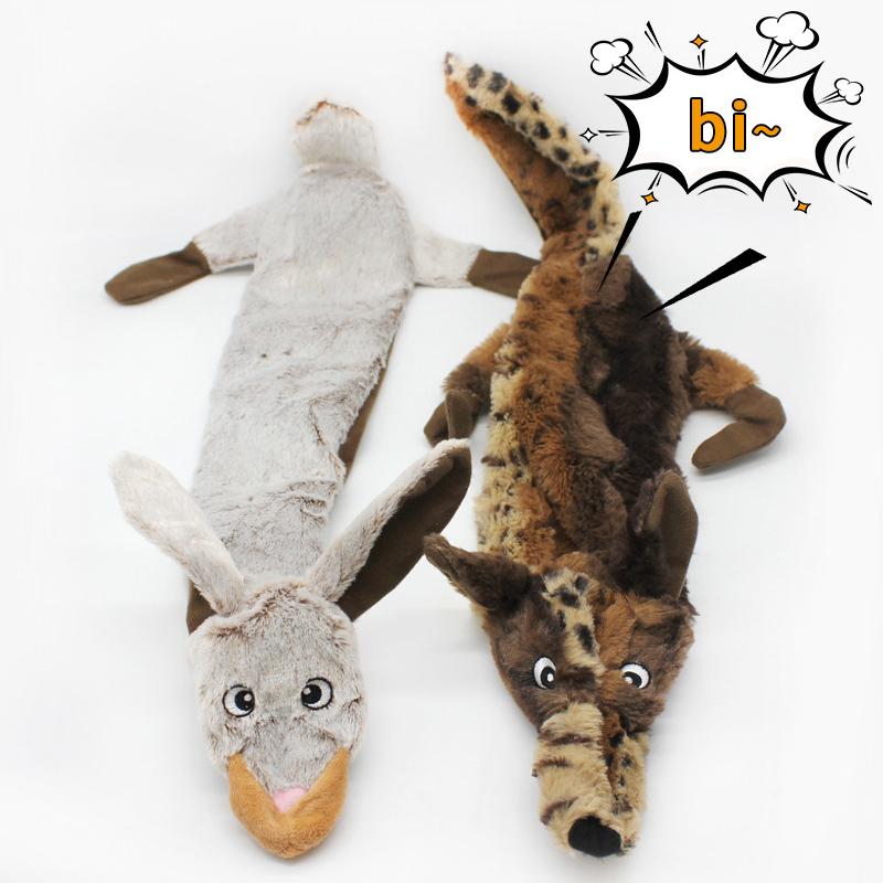 No-stuff Squeak Dog Squeaker Toy Squirrel Wolf Shape Pet Plush Chew Toys for Dogs Toys Pets Puppy Cat Accessories for Animals