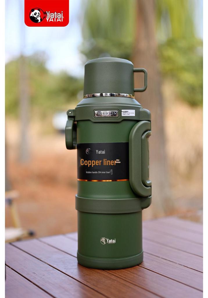 304 Stainless Steel Insulated Travel Mug with Handle - Large Capacity, Double-Layer Sports Water Bottle