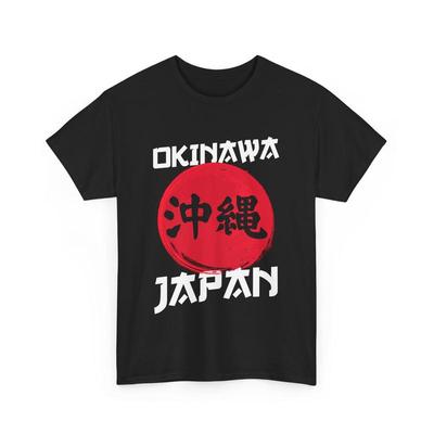 Japonské umělecké tričko Japonsko Okinawa dárek Kanjština Kaligrafie