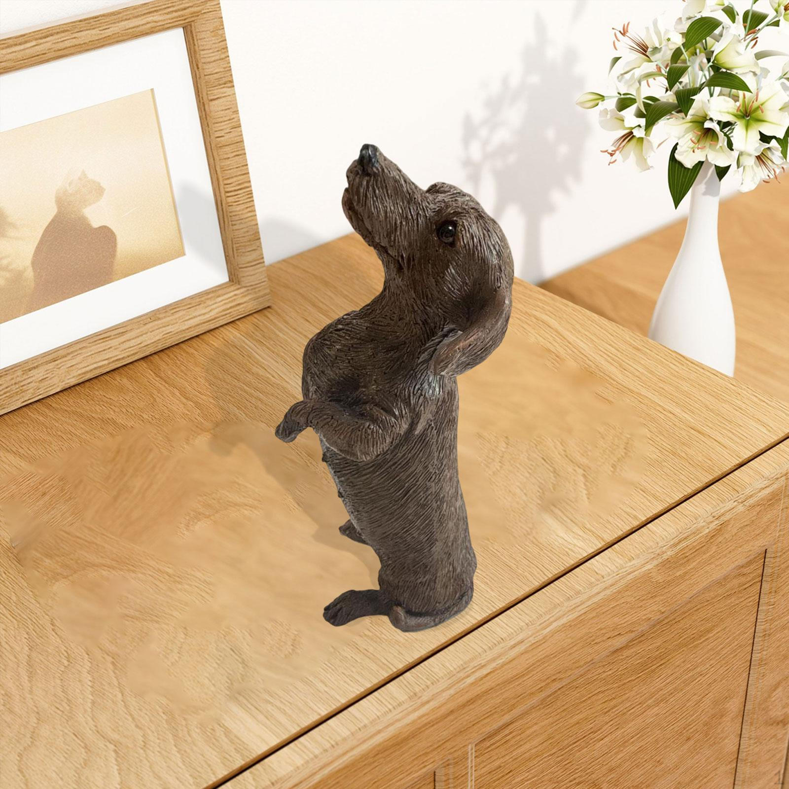 

Статуэтка животного собаки, коллекционная, ручная работа, украшение, домашний арт-декор, фигурка для свадьбы, гостиной