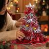 Christmas Tree Hat with Star Topper Festive Tinsel Whimsical for Holiday
