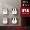 4 Pcs LFGB Certificate High-borosilicate Glass Subpackge Jar Fall Cold and Heat Resistant 100ml 250ml 330ml Concave Lid Bottle