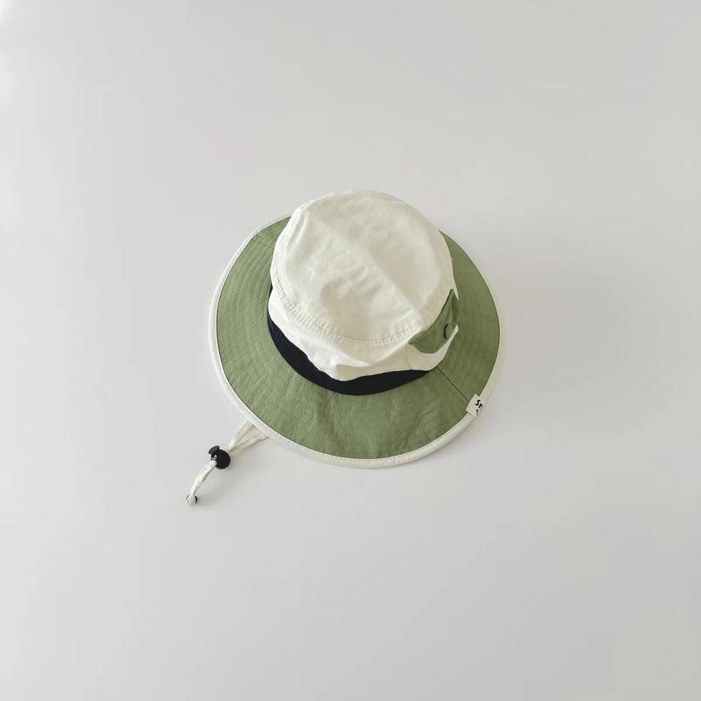 New Kids Bucket Hat for Boy Girl Sporty Fashion Solid Color Camping Cap for Children Simplicity Summer Travel Sunshade Hat