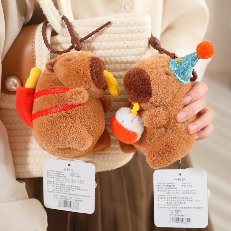 New Capibara Food Series Doll Eating French Fries Capybara Plush Doll Toy Doll Capybara