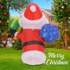 3.5FT Inflatable Toy Santa Claus Gift Bag Box Yard Lawn Party Decoration with LED Lights Christmas Home Supplies Ornaments Gift