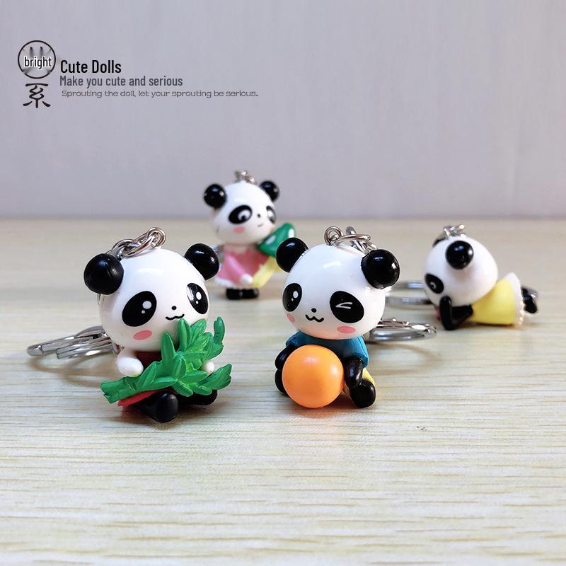 Креативный персонализированный брелок-подвеска из ПВХ с Пандой Бейбей Key Ring
