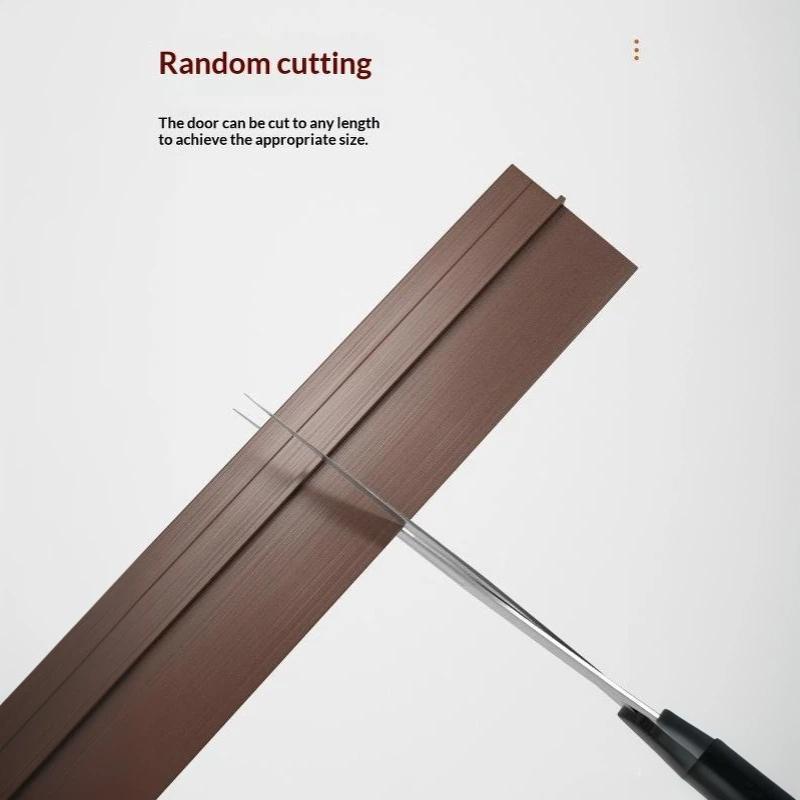 Soundproof PVC Door Bottom Seal Strip Self Adhesive Strong Adhesion Dustproof Easy Trim for Home Garage Office Entry Doors