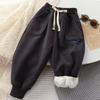 Jungen und Mädchen Samt Baumwolle Lange Hosen für Herbst und Winter Verdicktes Lamm Samt Kinder Jogginghosen Freizeithosen