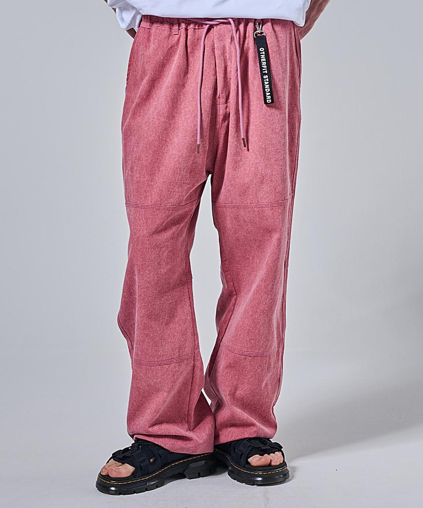 OTHERFITS Crow Pigment Wide Pants (Pink)