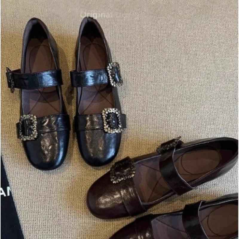 New Style Luxury Women Flats Shallow Mouth Autumn Pointed Toe Loafers Ballerinas Fall Leopard Retro Dress Shoes Zapatos De Mujer